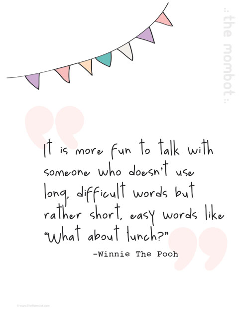 winnie the pooh quote, free printable
