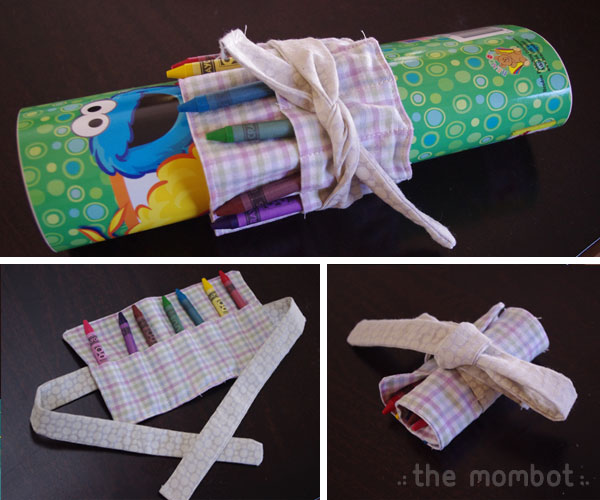 crayon roll, crayon roll tutorial, how to