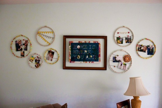 hanging photos without frames