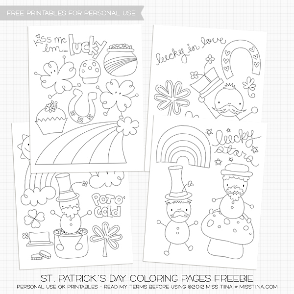 st. patricks day free printables, st. patricks day printable coloring pages