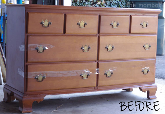 refinished dresser, antiqued dresser, faux antiquing, how to antique furniture