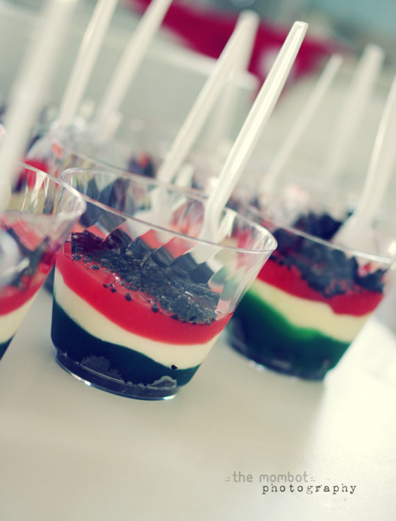 4th of july, 4th of july desserts, pudding cups