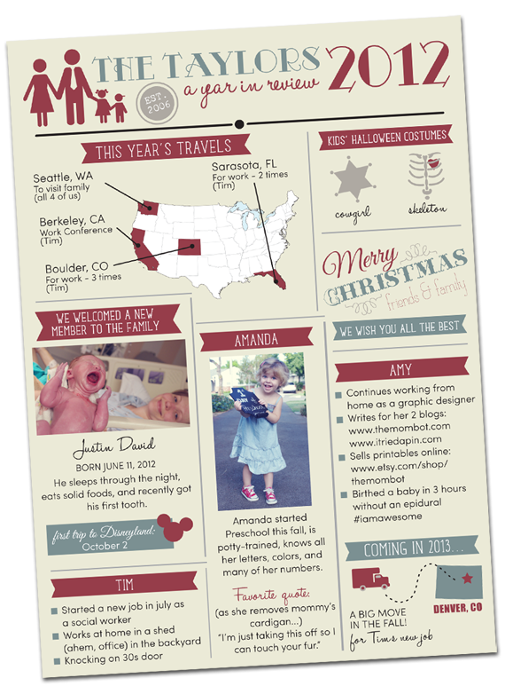 Christmas printable infographic card | TheMombot.com