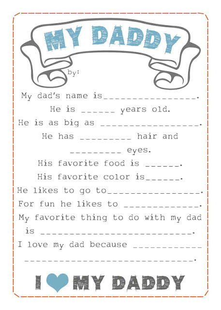 free printable father's day questionnaires | TheMombot.com