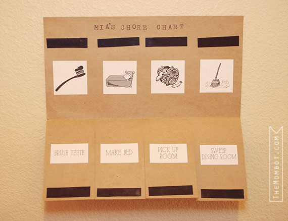 DIY chore chart for toddlers/kids | TheMombot.com