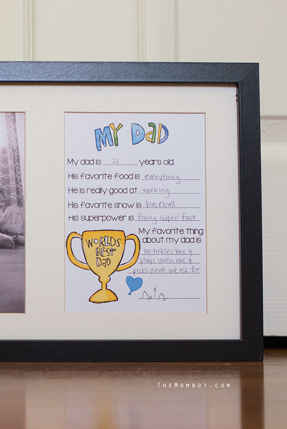 DIY Father's Day photo gift | TheMombot.com