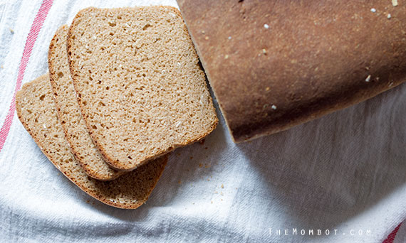 Whole wheat bread recipe (clean eating approved) | TheMombot.com